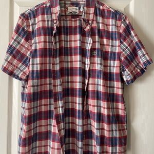 Lacoste Plaid Short Sleeve Shirt